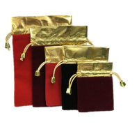 PC005  Supply flannelette jewelry bag  design rope jewelry bag  order jewelry gift bag jewelry bag special store front view